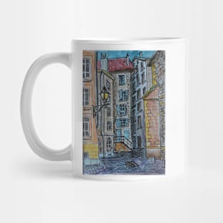 Watercolor Sketch - Genève, Old Town, Rue de Saint-Germain from Rue des Grandes. Mug